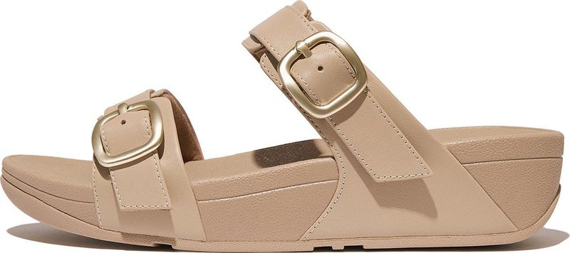 FitFlop Lulu Adjustable Slide - Leather BEIGE
