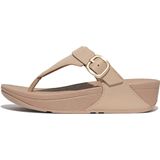 FitFlop Lulu Adjustable Toe Post - Leather BEIGE