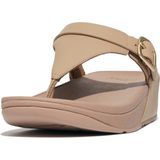 FitFlop Lulu Adjustable Toe Post - Leather BEIGE