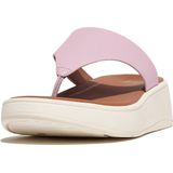 FitFlop F-Mode Leather Flatform Toe-Post Sandals PAARS