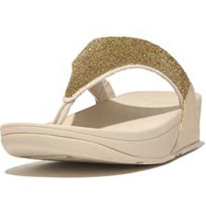 Fitflop Dames LULU OPUL teenpost sandalen, Platino, 6 UK, Platino, 39 EU