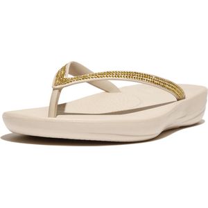 FitFlop TM Iqushion sparkle teenslippers beige