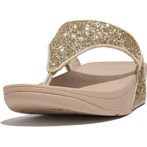 FitFlop Lulu Glitter Toe Thongs PU Glitter BEIGE