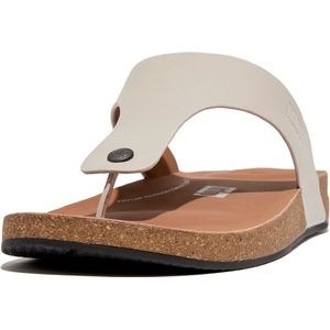 FitFlop Iqushion Men'S Leather Toe-Post Sandals GRIJS