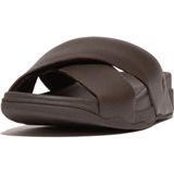 FitFlop Surfer mens tumbled-leather cross slides