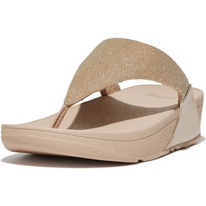 FitFlop - Lulu Shimmerlux - Teenslippers - Latte Beige - Imitatieleer