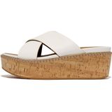 FitFlop Eloise leather/cork wedge cross slides