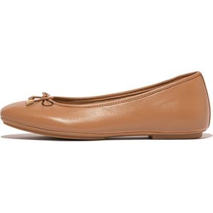 FitFlop - Delicato Ballerina - Ballerina's - Black - Nappaleer - Rubber