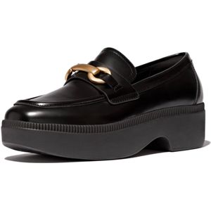 FitFlop - F-Luma Chunky Snaffle - Loafers - Zwart - Boxleer