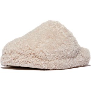 Fitflop iQUSHION D-LUXE PADDED TEDDY SLIPPER Hausschuh Milk Ice