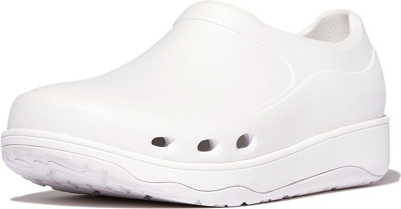FitFlop - Industrial Clog - Klomp - Urban White - Leer/Rubber, Antistatisch, Ergonomisch, Antislip