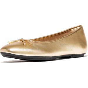 FitFlop - Delicato Ballerina Metallic - Ballerina - Old Gold - Nappaleer