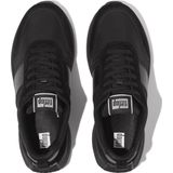 FitFlop F-Mode Flow Sneaker - Nylon Suede Mix ZWART