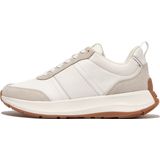 FitFlop F Mode Flow Sneaker Nylon & Suede Mix WIT