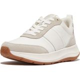 FitFlop F Mode Flow Sneaker Nylon & Suede Mix WIT