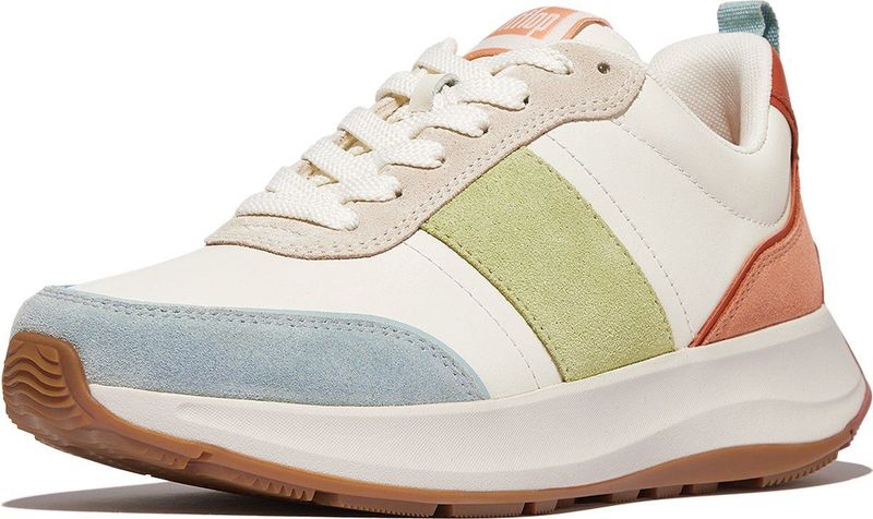 FitFlop F-Mode Flow Sneaker - Leather Suede Mix V2 BRUIN