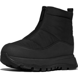 FitFlop - Neo-D-Hyker Boot Short Zip - Kuitlaars - All Black/Deep Gold - Textiel/Rubber