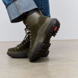 FitFlop - Wylder Lace Up Boot - Enkellaars - Deep Olive - Suède