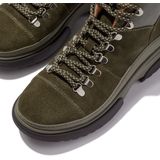 FitFlop - Wylder Lace Up Boot - Enkellaars - Deep Olive - Suède