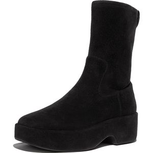 FitFlop F-Luma Boot - Stretch Suede (Wrapped) ZWART