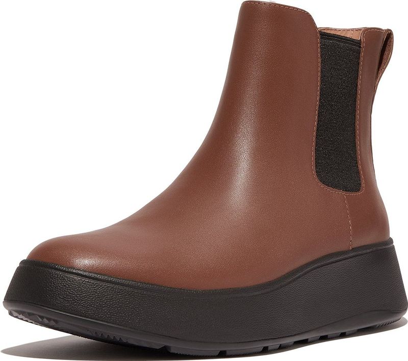 FitFlop F-Mode Leather Flatform Chelsea Boots BRUIN