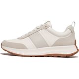 FitFlop - F-Mode Flow Sneaker - Urban White/Arctic Grey - Suède / Leer