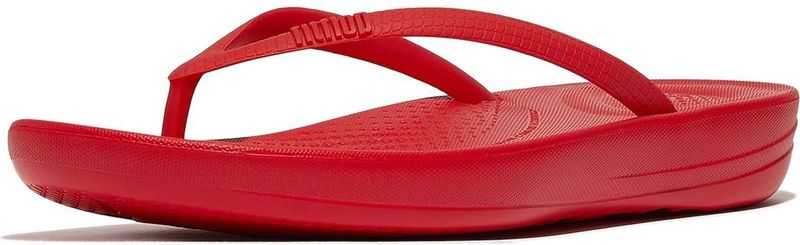 FitFlop - iQushion Ergonomic Flip-Flops - Rood - Rubber Bovenwerk - Waterbestendig