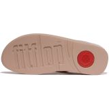 Fitflop Halo Bead-Circle Metallic Teen-Post-sandalen voor dames, Metallic latte beige