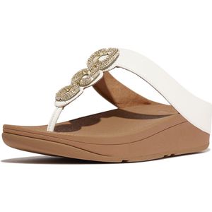 FitFlop - Fino Crystal-Chain Sandalen - Zwart - Leer