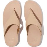 Fitflop Lulu Leather Toepost, platte damessandalen, Beige