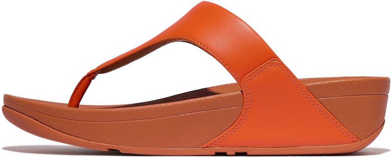 Fitflop LULU LEATHER TOEPOST Dianette, Pool Slides, Pantolette, Badeschuh mit Keilabsatz