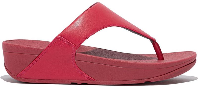 FitFlop Lulu Toepost - Zwart - Korenleer Sandalen