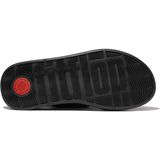 FitFlop - F-Mode Knot Soft-Leather Flatform B/Strap Sandals - Zwart - Leer - Microwobbleboard Tussenzool