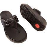 FitFlop - F-Mode Knot - Slippers - Zwart - Soft-Leather, Microwobbleboard Tussenzool