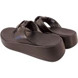 FitFlop - F-Mode Knot - Slippers - Zwart - Soft-Leather, Microwobbleboard Tussenzool
