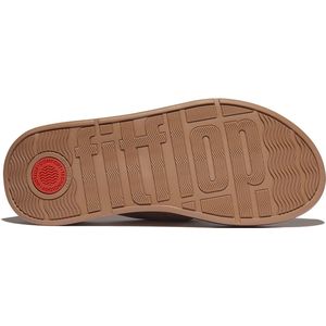 FitFlop F-Mode Knot Soft-Leather Flatform Sandalen BRUIN