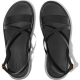 Fitflop - F-mode - Sandalen - Zwart - Luxe Leer, Microwobbleboard™-Middenzool
