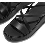 Fitflop - F-mode - Sandalen - Zwart - Luxe Leer, Microwobbleboard™-Middenzool