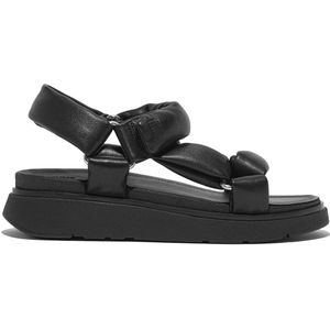 FitFlop - Gen-FF Soft-Leather Back-Strap Sandals - All Black - Leer