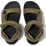 FitFlop - Gen-FF Soft-Leather Back-Strap Sandals - Camo-Green - Leer