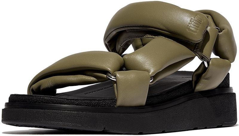 FitFlop - Gen-FF Soft-Leather Back-Strap Sandals - Camo-Green - Leer