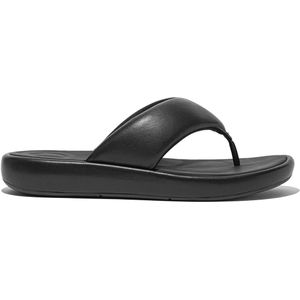 FitFlop - iQushion D-Luxe Padded Leather Toe-Post Sandals - Zwart - Nappa Leder