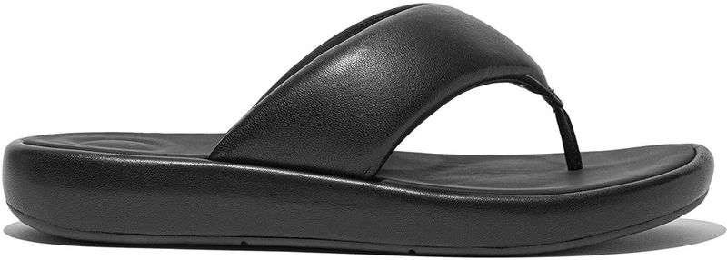 FitFlop - iQushion D-Luxe Padded Leather Toe-Post Sandals - Rood - Leer