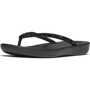 FitFlop - iQushion Multi-Crystal - Gezondheidsslippers - All Black - Ergonomisch