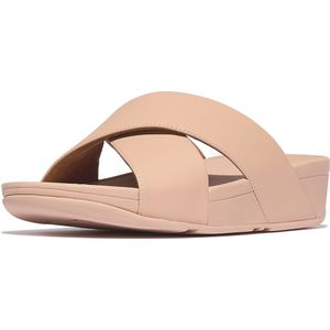 FitFlop - Women Lulu Cross Slide - Sandalen - Sandy Beige - Leer