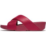 FitFlop - Lulu Cross - Slide Sandalen - Rood - Microwobbleboard-zool Technologie