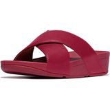 FitFlop - Lulu Cross - Slide Sandalen - Rood - Microwobbleboard-zool Technologie