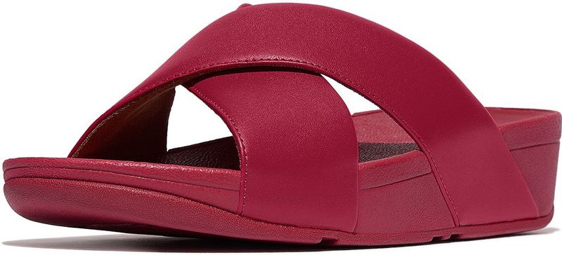 FitFlop - Lulu Cross - Slide Sandalen - Rood - Microwobbleboard-zool Technologie