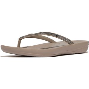 FitFlop - iQushion Ombre Sparkle - Flip-Flops - Taupe/Pewter - Waterbestendig, Ergonomisch Ontwerp