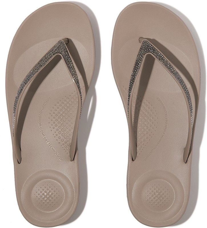 FitFlop - iQushion Ombre Sparkle Flip-Flops - Pinkperfect/Pop Orange - Ergonomisch Ontworpen